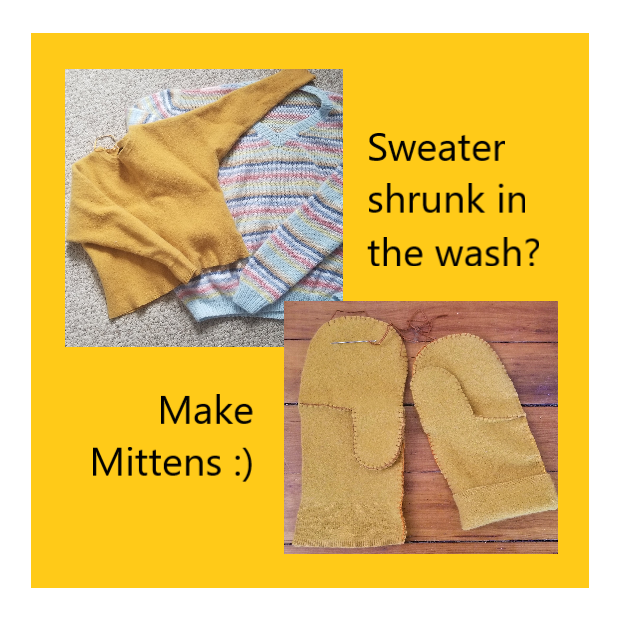 Shrunken Sweater to Mittens